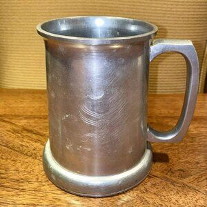 VINTAGE MICHAUD HONG KONG S SILVER 5” MUG GLASS BOTTOM